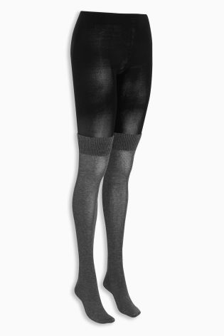 Grey Over The Knee Sock Tights